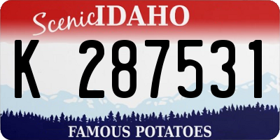ID license plate K287531