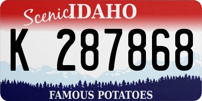 ID license plate K287868