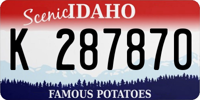 ID license plate K287870