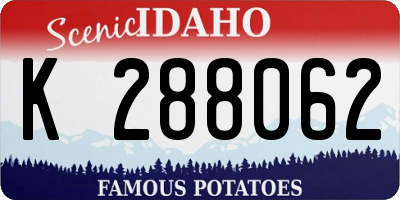 ID license plate K288062