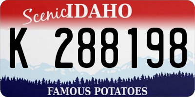 ID license plate K288198