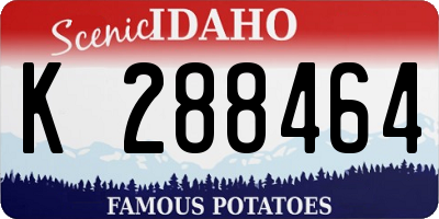 ID license plate K288464