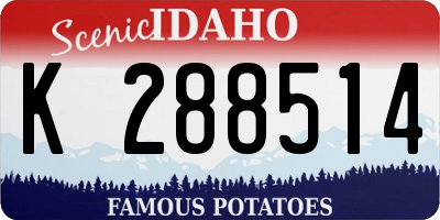 ID license plate K288514