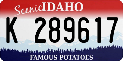 ID license plate K289617