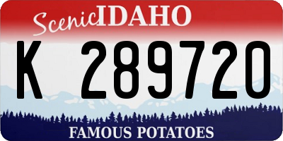 ID license plate K289720