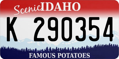 ID license plate K290354