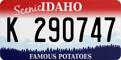 ID license plate K290747