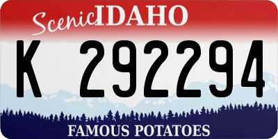 ID license plate K292294
