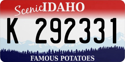 ID license plate K292331