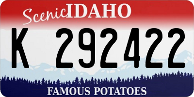 ID license plate K292422