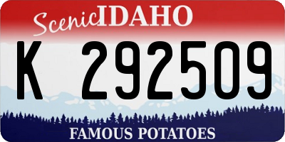 ID license plate K292509