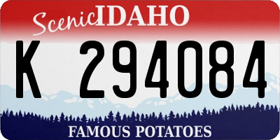 ID license plate K294084