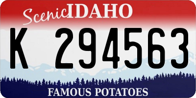 ID license plate K294563