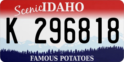 ID license plate K296818