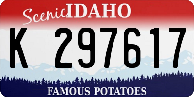 ID license plate K297617