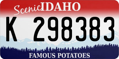 ID license plate K298383