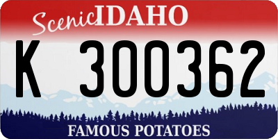 ID license plate K300362