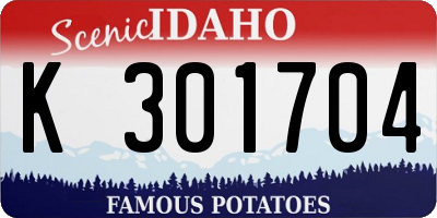 ID license plate K301704