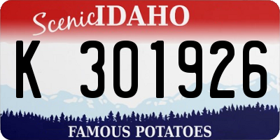 ID license plate K301926