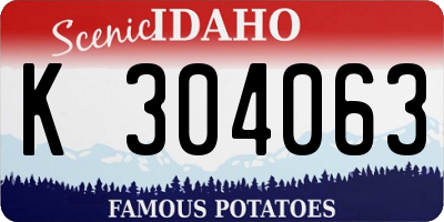 ID license plate K304063