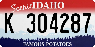 ID license plate K304287