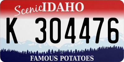 ID license plate K304476