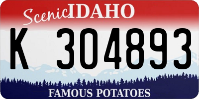 ID license plate K304893