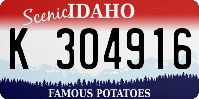 ID license plate K304916