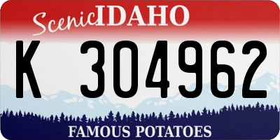 ID license plate K304962