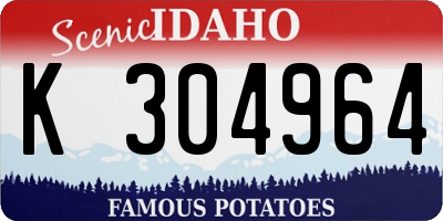 ID license plate K304964