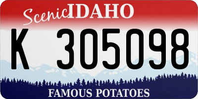 ID license plate K305098