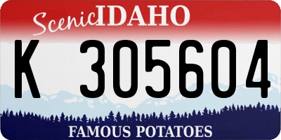ID license plate K305604