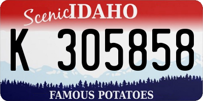 ID license plate K305858