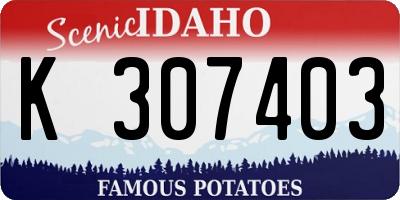 ID license plate K307403