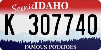 ID license plate K307740