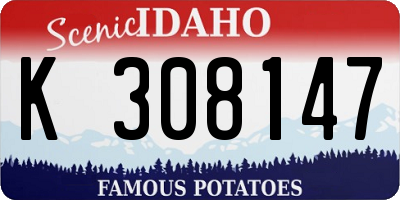 ID license plate K308147