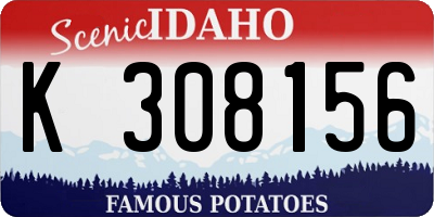 ID license plate K308156