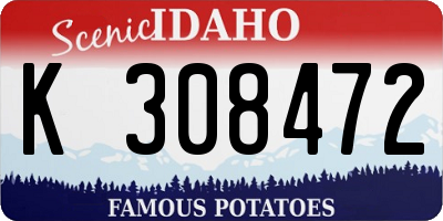 ID license plate K308472