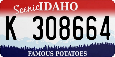 ID license plate K308664