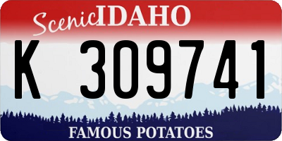 ID license plate K309741