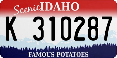 ID license plate K310287