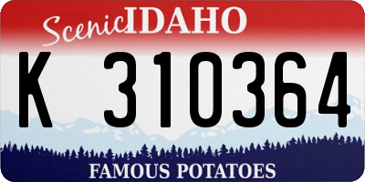 ID license plate K310364