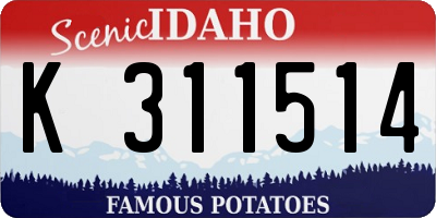 ID license plate K311514