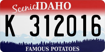 ID license plate K312016