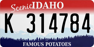 ID license plate K314784
