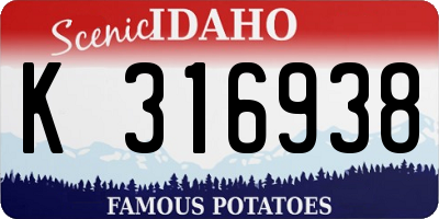 ID license plate K316938