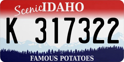 ID license plate K317322
