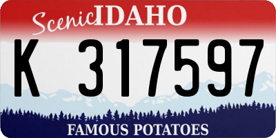 ID license plate K317597