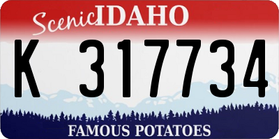 ID license plate K317734