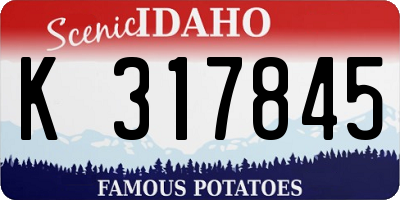 ID license plate K317845